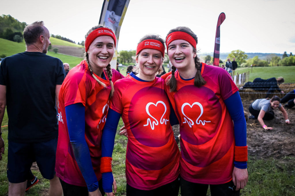 women in British heart foundation tops